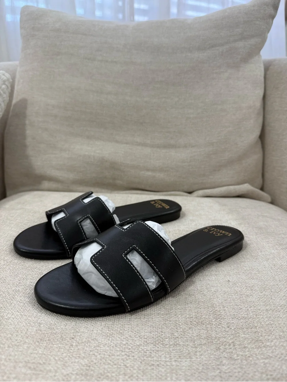 NWT Crown & Ivy Raven H Band Sandals - Picture 10 of 15